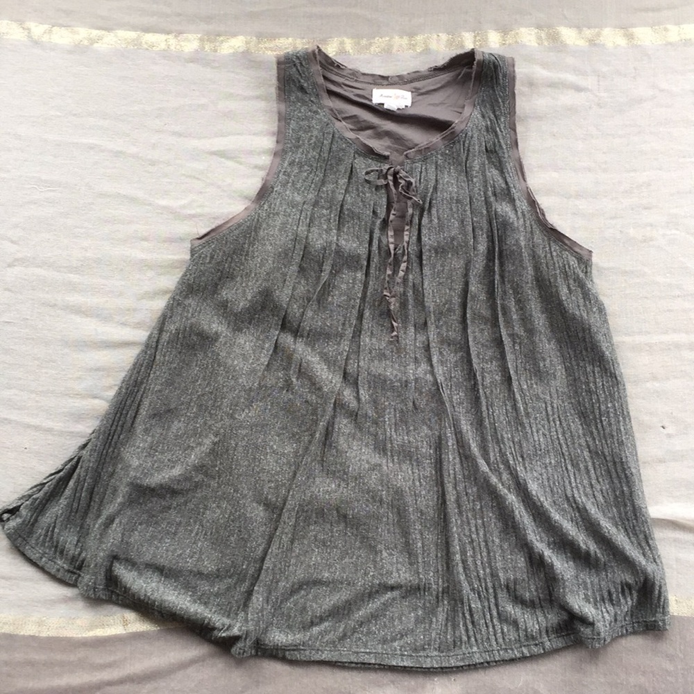 Anthropology Meadow Rue Olive Green Sleeveless Top